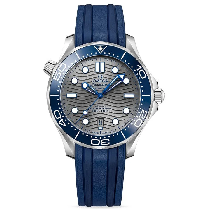 Omega Seamaster Diver 300m Steel on Rubber Strap - 210.32.42.20.06.001