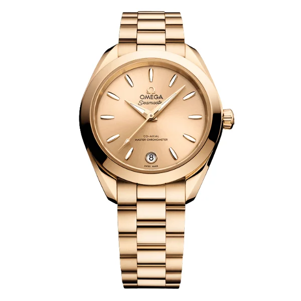 Omega Seamaster Aqua Terra 30mm Yellow Dial Moonshine Gold -  220.50.30.20.08.001
