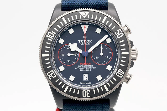 Tudor 帝舵 Pelagos FXD 25807KN 紅牛帆船隊錶鍛造碳材質 計時累計功能 2023.09盒單齊全 43mm